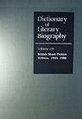 Dictionary of Literary Biography British Short Fiction Writers 194580
