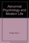 Abnormal Psychology and Modern Life