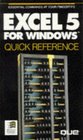 Excel Version 5 for Windows Quick Reference