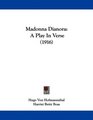 Madonna Dianora A Play In Verse
