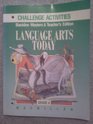 Language Arts Today Challenge Activities Blackline Masters and Teacher's Edition
