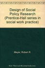 Design of Social Policy Research