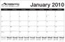 Action 2010 BW Monthly Desk Blotter Pad
