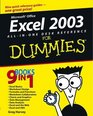 Excel 2003 AllinOne Desk Reference for Dummies