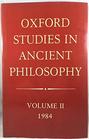 Oxford Studies in Ancient Philosophy 1984