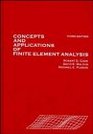 Concepts and Applications of Finite Element Analysis