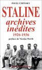 Staline  Archives indites 19261936