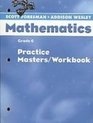 Scott ForesmanAddison Wesley Mathematics Grade 6 Practice Masters/Workbook