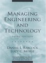 Managing Engineering and Technology