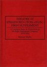 Theatre at StratforduponAvon First Supplement A CatalogueIndex to Productions of the Royal Shakespeare Company 19791993
