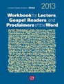 Workbook for Lectors Gospel Readers and Proclaimers of the Word  2013 USA