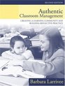 Authentic Classroom Management  Creating a Learning Community and Building Reflective Practice