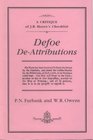 Defoe DeAttributions A Critique of JR Moore's Checklist