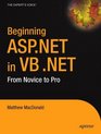 Beginning ASPNET in VB NET From Novice to Professional
