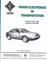 Power Electronics in Transporation October 2223 1998 Dearborn Michigan