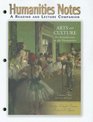 Arts and Culture Volume 2 A Reading and Lecture Companion