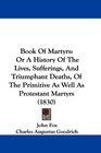 Book Of Martyrs Or A History Of The Lives Sufferings And Triumphant Deaths Of The Primitive As Well As Protestant Martyrs