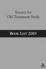 Society for Old Testament Study Booklist 2003