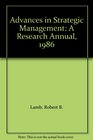 Advances in Strategic Management A Research Annual 1986