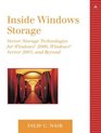 Inside Windows Storage Server Storage Technologies for Windows Server 2003 Windows 2000 and Beyond