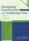Designing Experiments and Analyzing Data A Model Comparison Perspective
