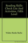 Reading skills check list and activities fifth level