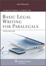 Basic Legal Writing for Paralegals Third Edition