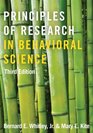 Principles of Research in Behavioral Science Third Edition