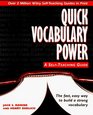 Quick Vocabulary Power  A SelfTeaching Guide