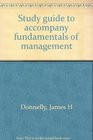 Study guide to accompany fundamentals of management
