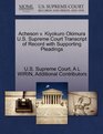 Acheson v Kiyokuro Okimura US Supreme Court Transcript of Record with Supporting Pleadings