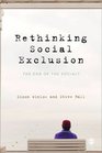 Rethinking Social Exclusion The End of the Social