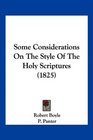 Some Considerations On The Style Of The Holy Scriptures