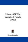History Of The Campbell Family