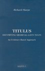 Titulus Identifying Medieval Latin Texts