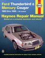 Haynes Repair Manuals Ford Thunderbird and Mercury Cougar 19831988