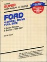 Ford 4wheel drive  super shop manual Fseries pickups  Bronco 19691985  gas  diesel