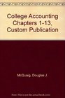 College Accounting Chapters 113 Custom Publication