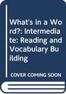What's in a Word  Reading and Vocabulary Building