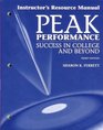 Peak Performance Success in College and Beyond Structor's Resource Binder