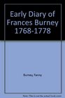 Early Diary of Frances Burney 17681778