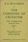 The Confines of Criticism The Cambridge Inaugural 1911