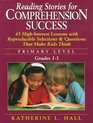 Reading Stories for Comprehension Success Primary Level