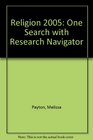 Religion One Search with Research Navigator