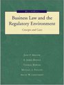 Business Law and the Regualtory Environment Concepts and Cases