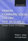 Human Communication Theory and Research Concepts Context and Challenges