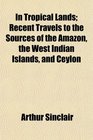 In Tropical Lands Recent Travels to the Sources of the Amazon the West Indian Islands and Ceylon