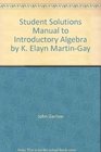 Student Solutions Manual to Introductory Algebra by K Elayn MartinGay