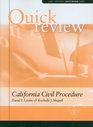 Sum and Substance Quick Review on California Civil Procedure