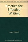 Practice for Effective Writing